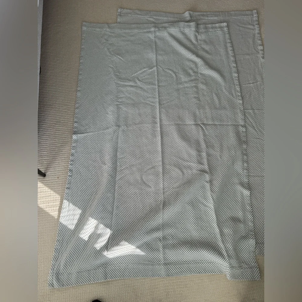 Woven Curtain Panel Gray/ White - Nate Berkus set of 2